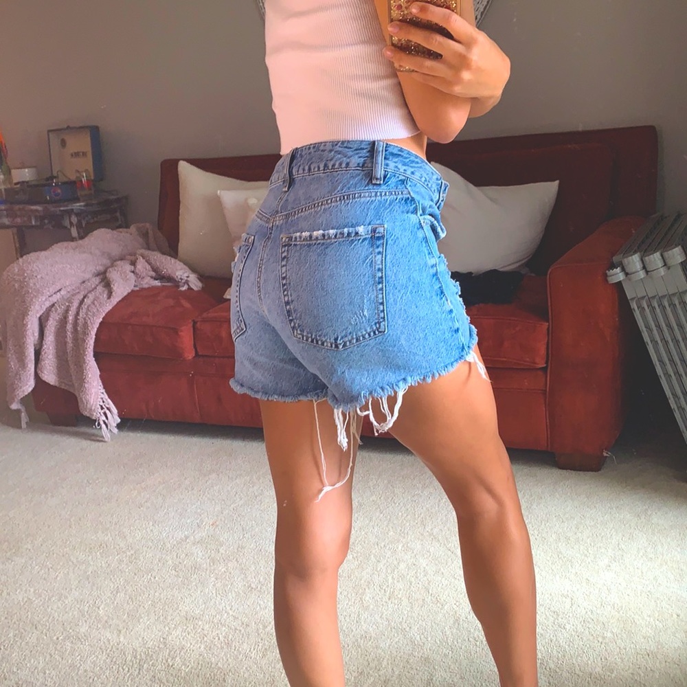 Ripped Jean Shorts